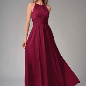 Burgundy Azasie bridesmaid dress style “Bonnie” size A16
